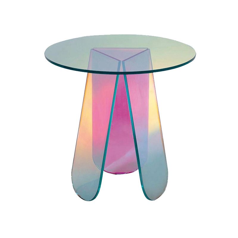 Modern Round/Elliptical Coffee Table Colored Plastic Cocktail Table