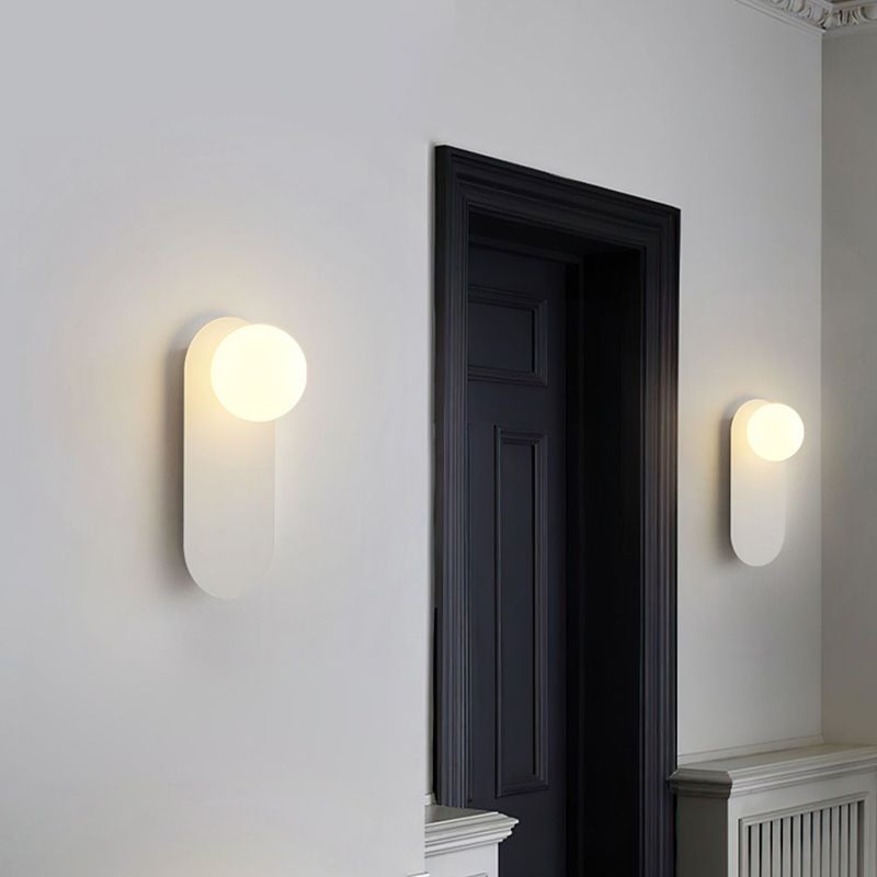 1-Light Modernism Wall Mounted Sconce Glass Wall Light for Foyer