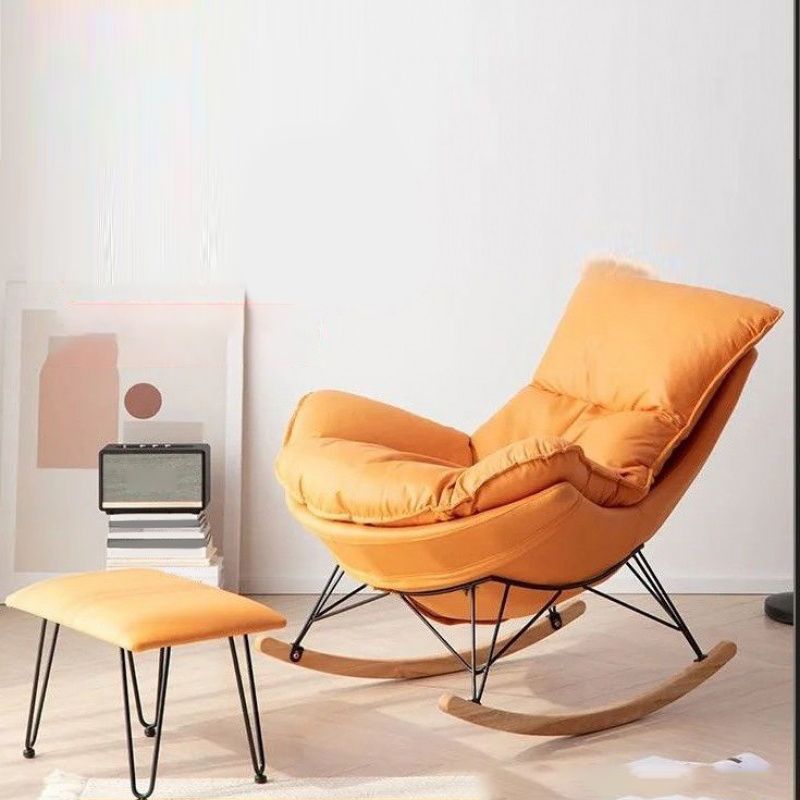 Indoor Mother Feeding Sofa Rocking Chair Modern Rocking Chair with Ottoman