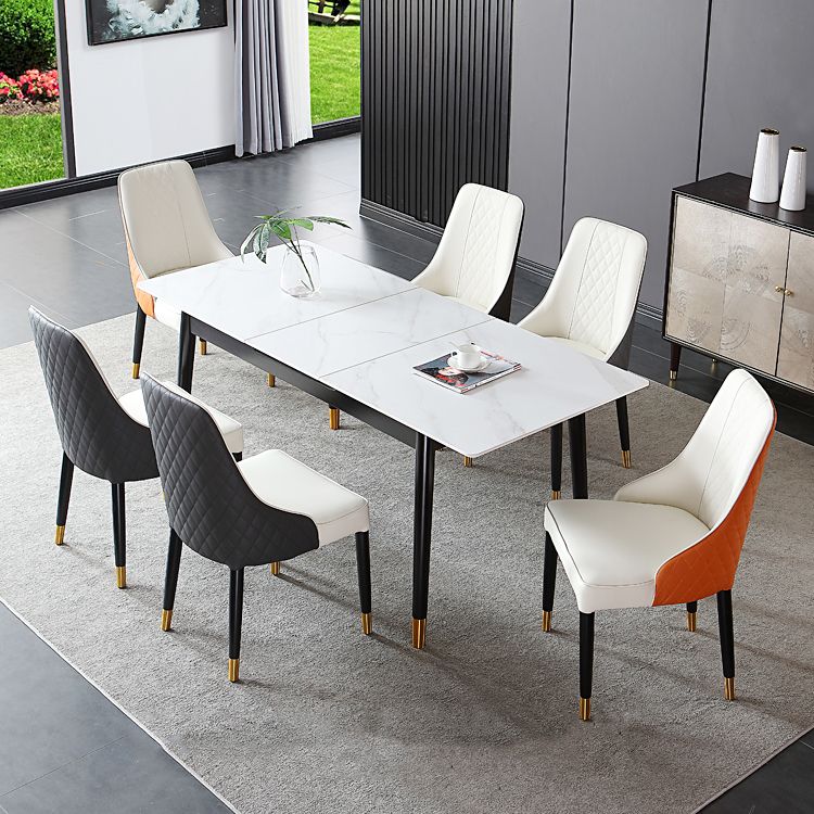 Rectangle Sintered Stone Kitchen Table Home Extendable Dining Table