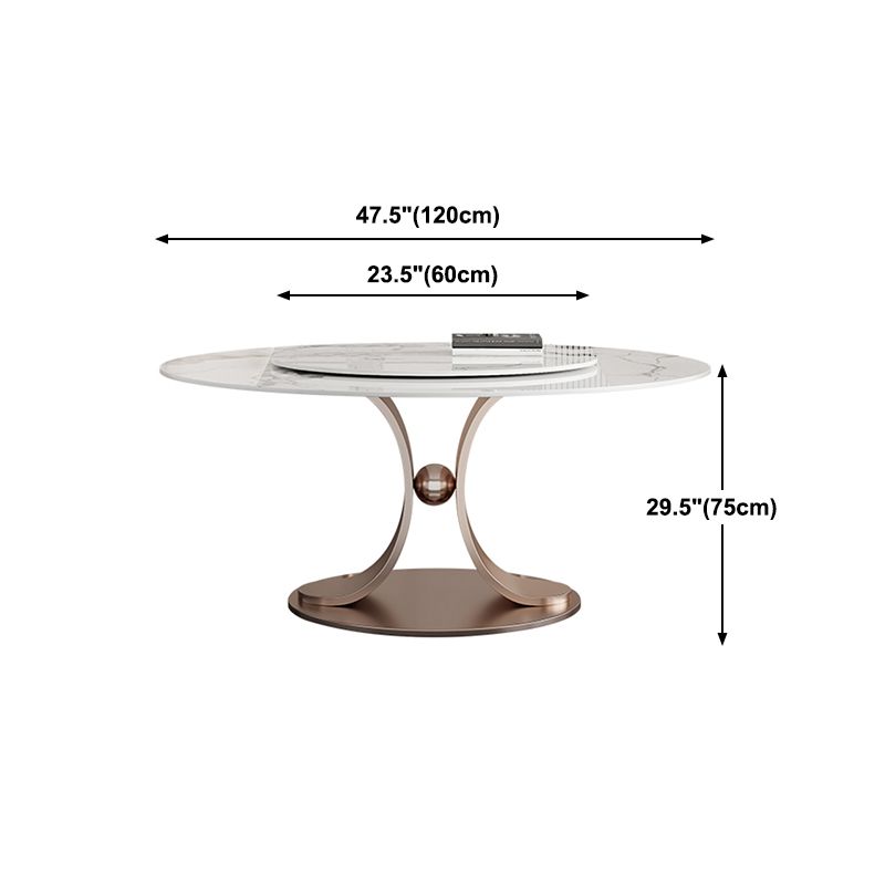 Rose Base Pedestal Dining Table Traditional Luxury Round Stone Dining Table