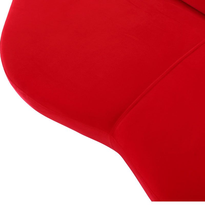 Modernism Statement Sofa Lip-Themed Stationary Sofa in Red/Gold