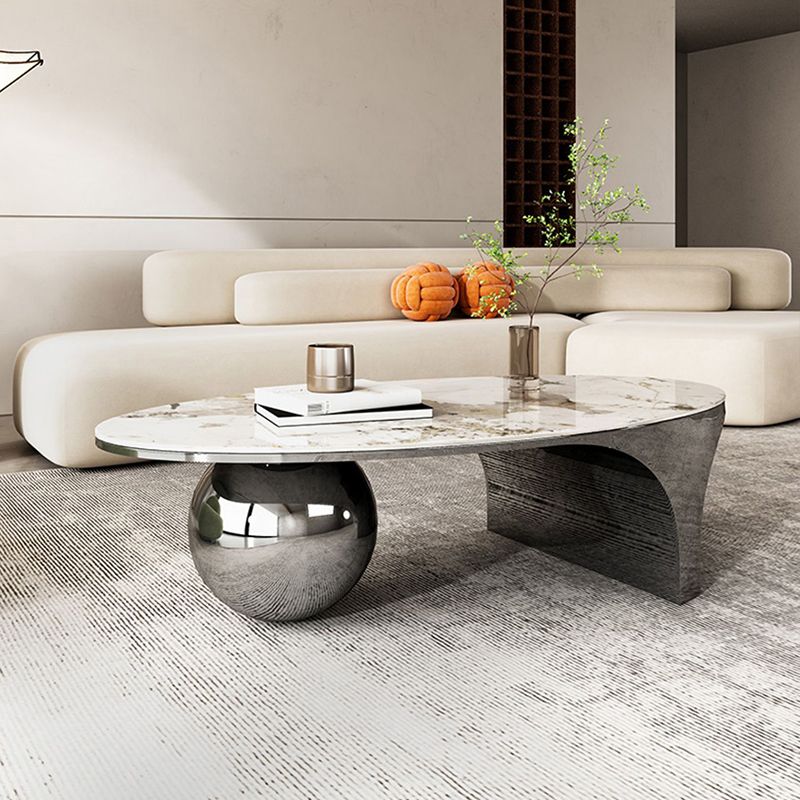 Slate Coffee Cocktail Table Glam Abstract Coffee or End Table