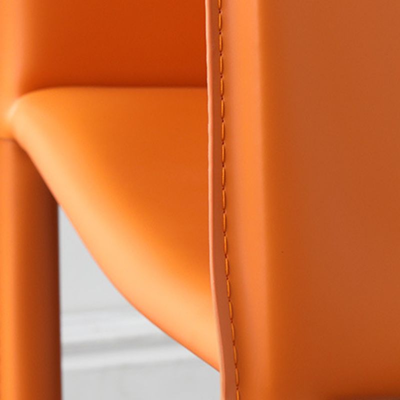 Industrial Arm Chair Solid Back Dining Room Chair for Dining Room