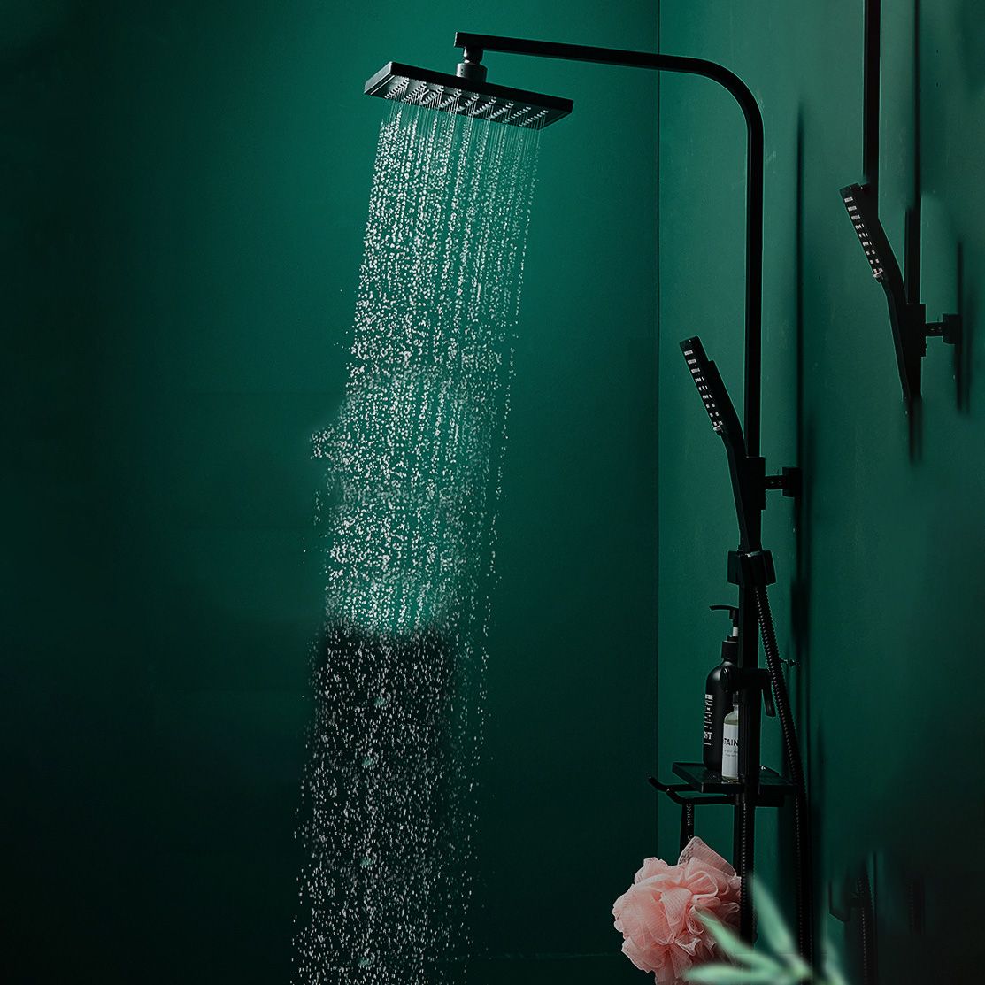 Adjustable Spray Pattern Shower Combo Metal Shower Faucet  Arm Shower Head with Slide Bar