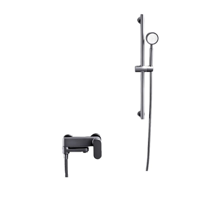 Modern Round Shower Combo Wall Mounted Included Hand Shower and Faucet