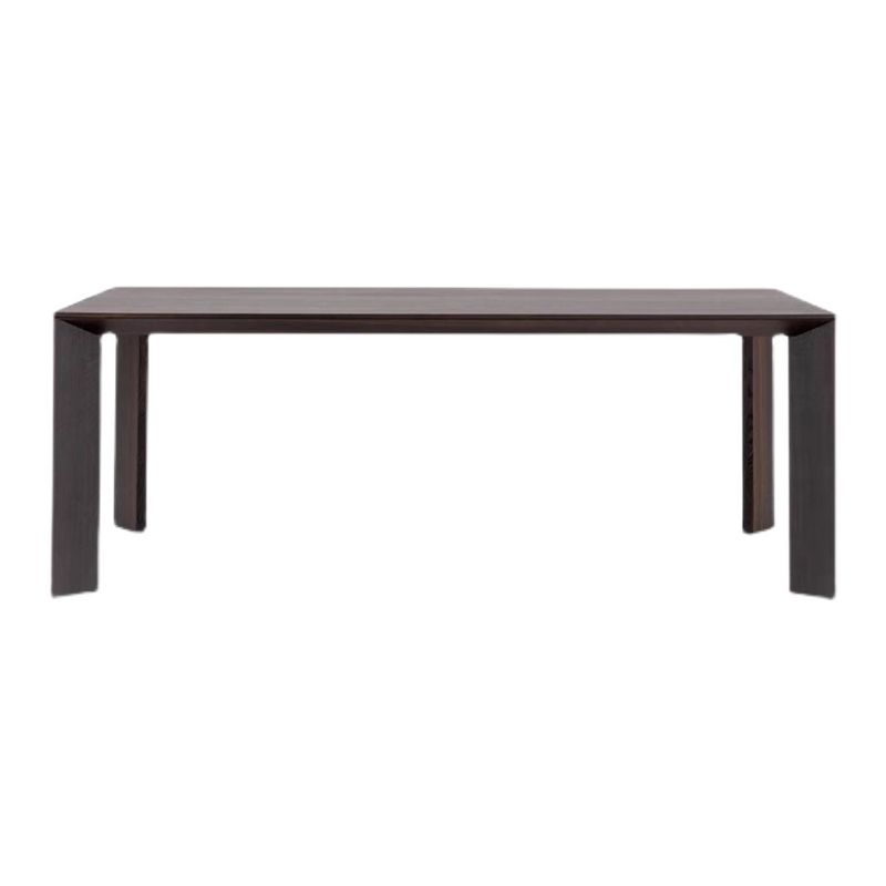 Modern Pine Wood Table for Restaurant Rectangle Black Dining Table with 4 Legs