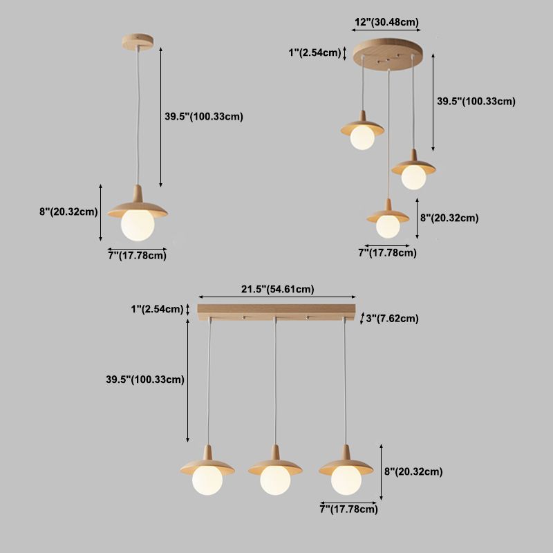 Nordic Global Pendule Light 1-Light suspendu plafond plafond pour salle à manger