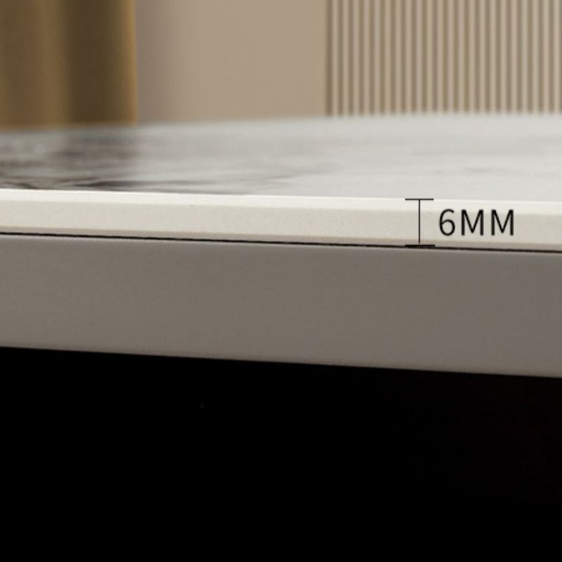 4 Legs Coffee or End Table Slate with Storage Drawers Rectangle White