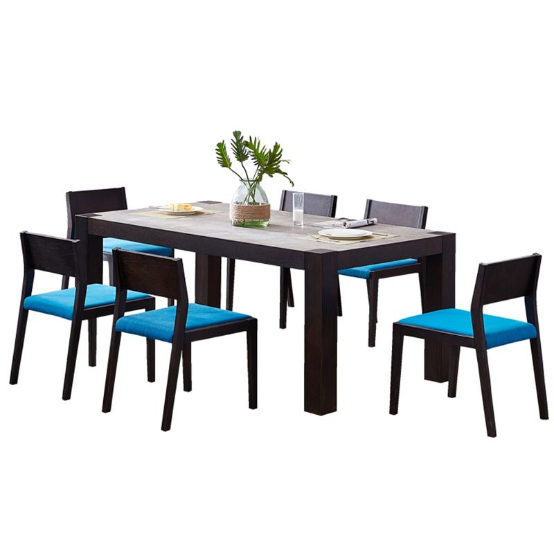 Rechthoek 4-voet thuismeubels Midden-eeuws stijl eetkamercollectie voor eetkamer