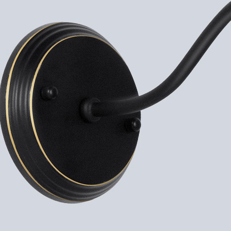 Metal Geometric Shape Wall Light Industrial Style 1 Light Wall Light Sconce in Black