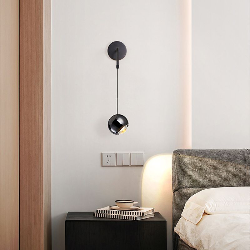 Contemporary Wall Light Fixture Simple Wall Light Sconce with Metal Shade for Bedroom
