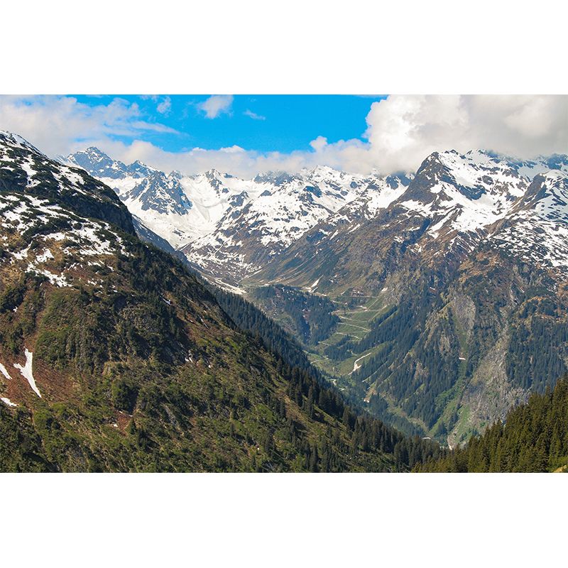 Mountain Landscape Mural Decal Waterproofing, Wall Covering for Living Room