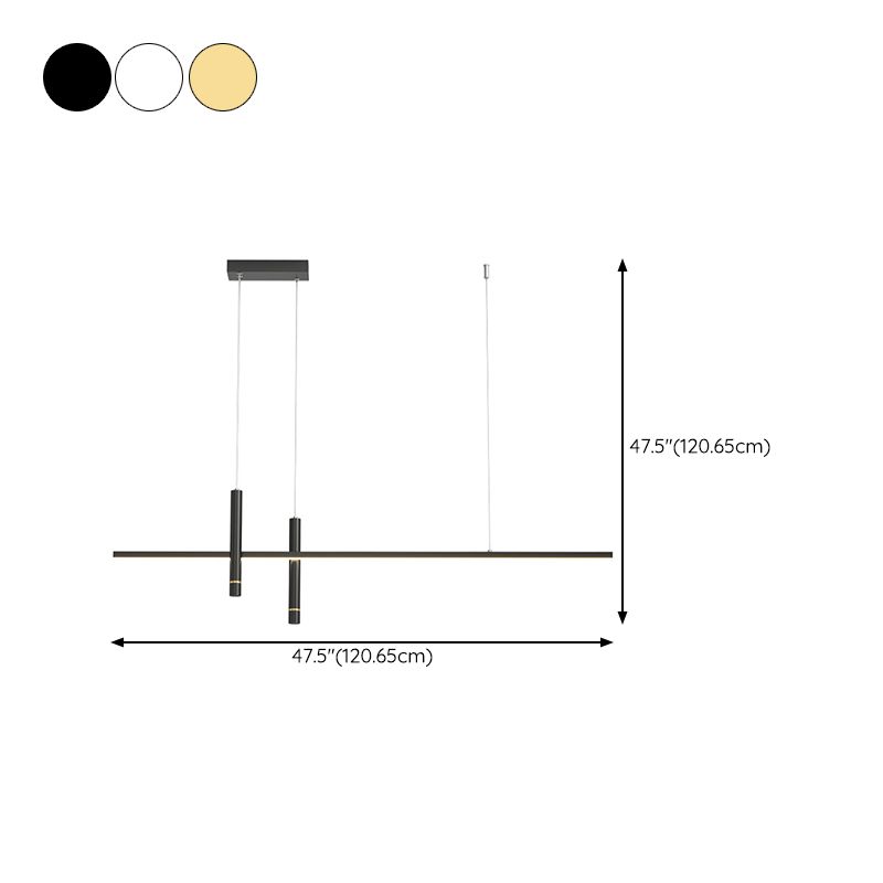 Linear Modern 3 - Light Kitchen Island Fixture Interior LED Ceiling Pendant Lighting