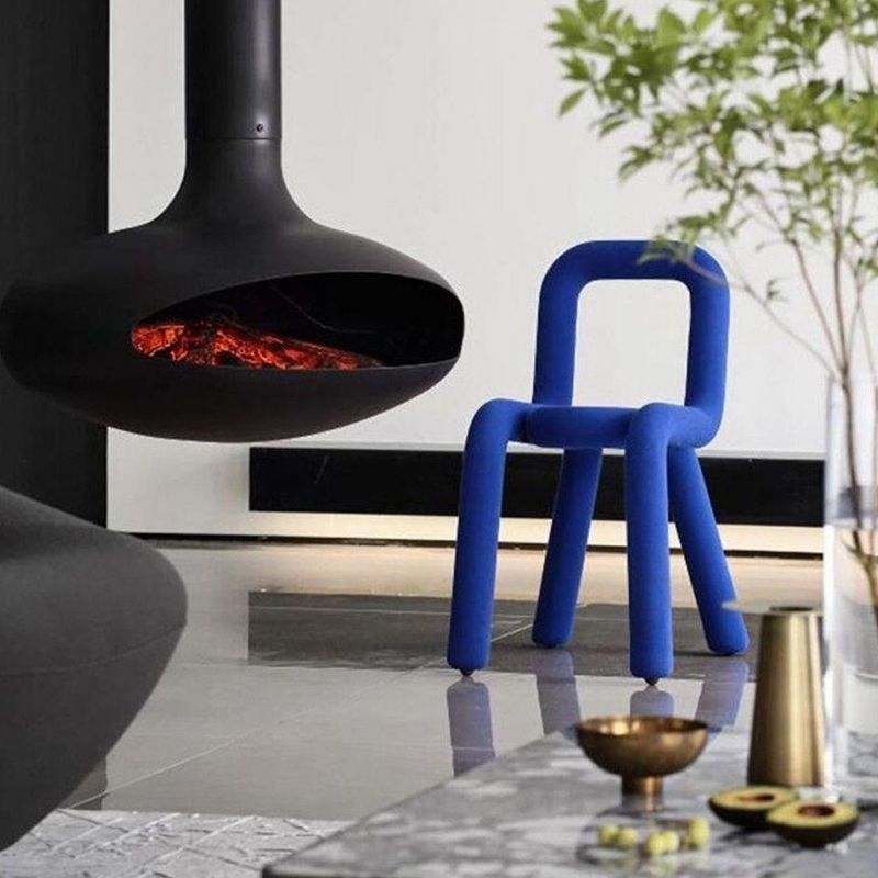 16.14" Wide Scandinavian Style Single Sofa Chair Fixed Back Parsons Chair