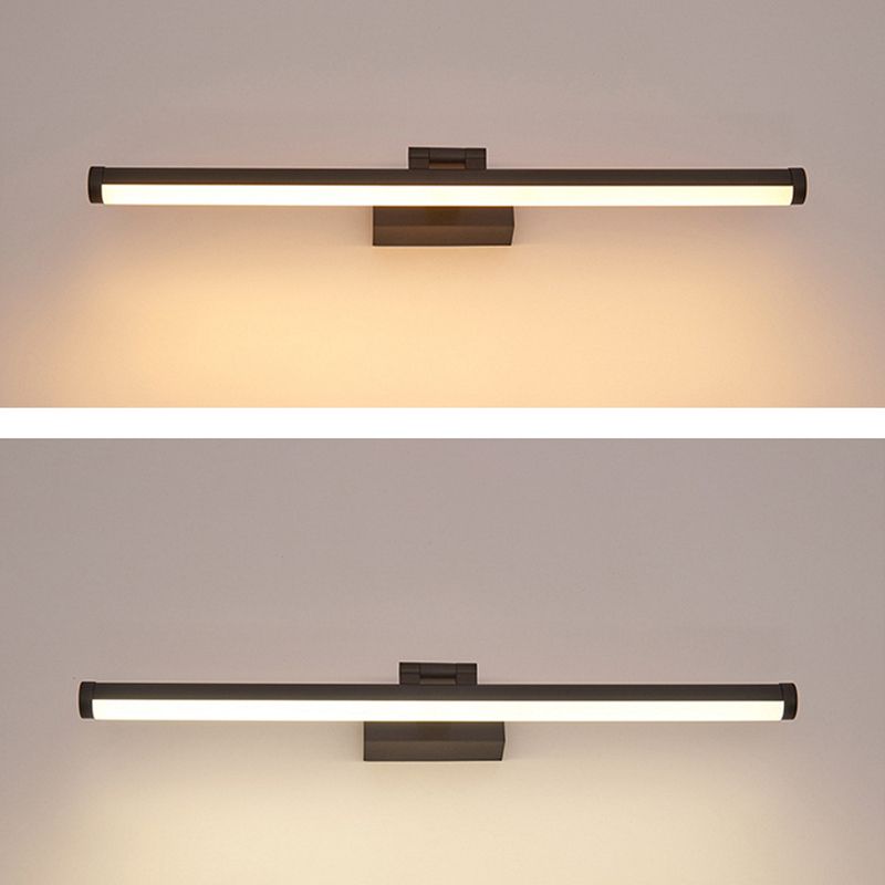 Nordic Style Single Vanity Light LED Metal Wall Mounted Mirror Front Lamp in Acrylic Shade