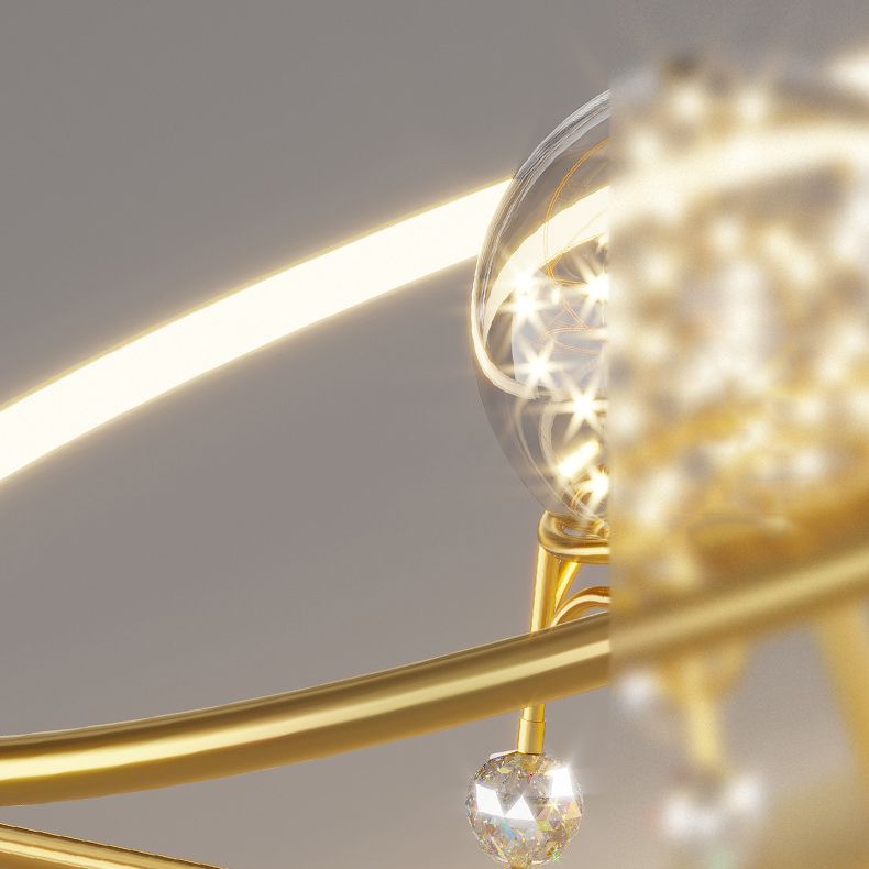 Sphère contemporaine Flush Lightture Metal 2 Lumière Lumière Flushmount Éclairage pour chambre à coucher