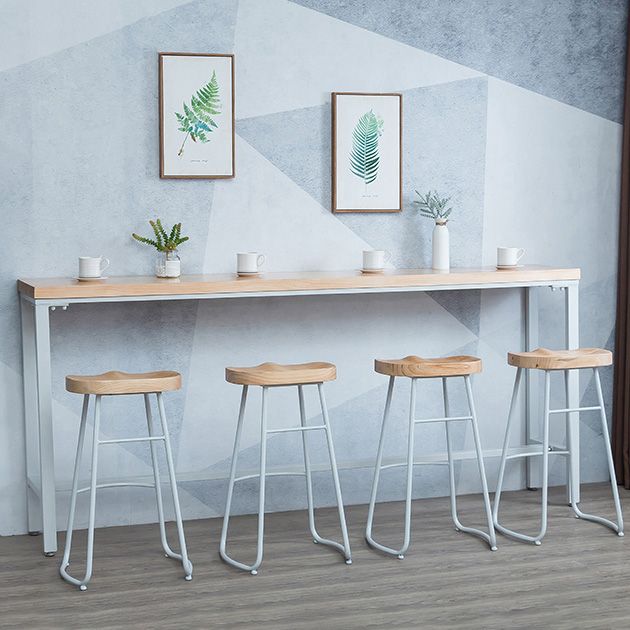 Modern Bar Table Set 1/2/5 Pieces Pine Solid Wood Rectangle Bistro Set