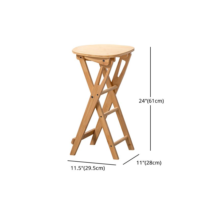 Nordic Style Armless Wood Barstools Folding Counter Stools for Living Room