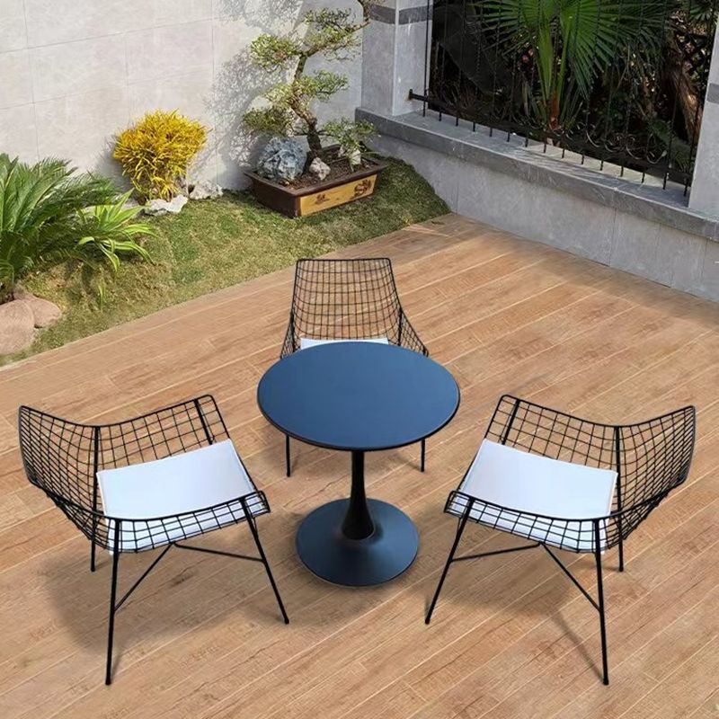 1/3/4/5 Pieces Patio Dining Table Set Modern Metal Bistro Table Set