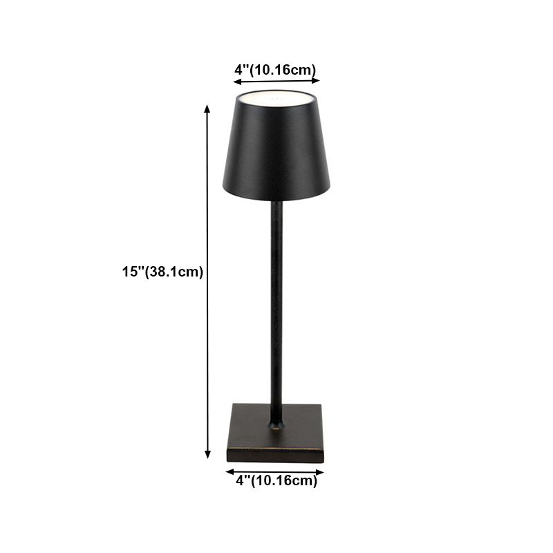 Metal Cylinder Night Table Lamps Modern Style 1 Light Table Light
