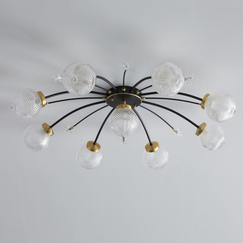 Modern Sputnik Semi Flush Mount Flush Light Fixtures for Dining Room