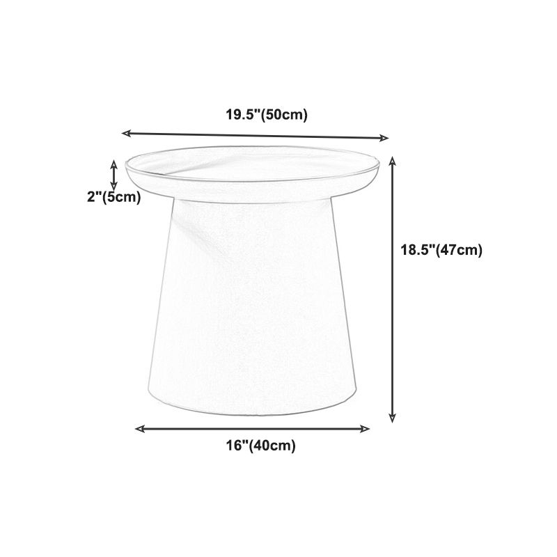 Scandinavian Round Tray Top Side End Table Plastic Pedestal End Table