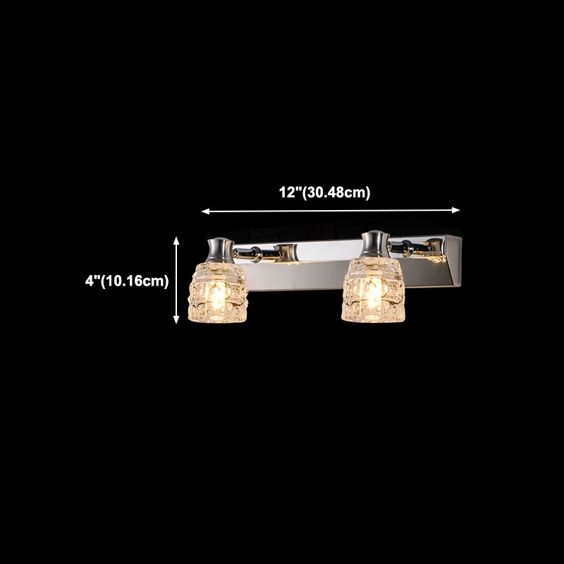 Multi Lights Geometric Vanity Wall Lights Modern Style Crystal Vanity Wall Sconce