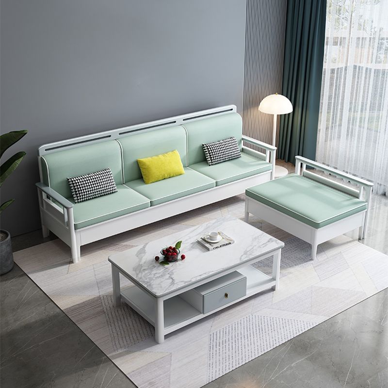 40"H Contemporary Sectional Sofa Fabric Sectional with Bostol Pillows