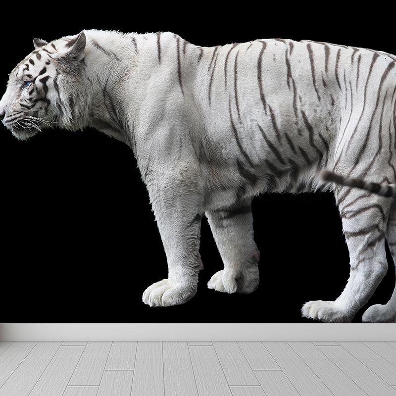 Tiger Wall Mural Modern Decorative Living Room Wall Covering, Custom Size Available