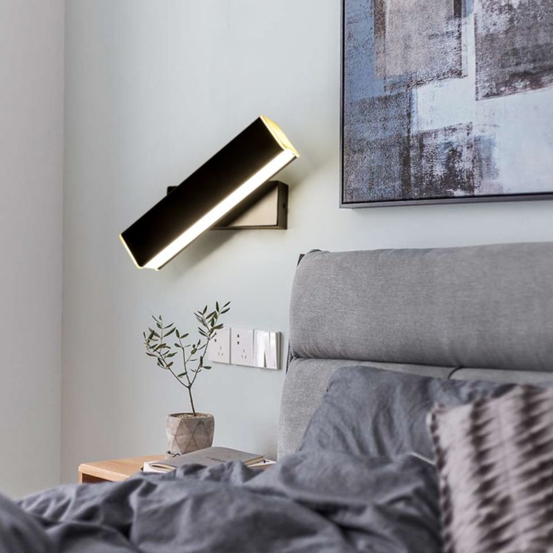 Rectangular Wall Light Sconces Modern Minimalist Style Aluminum 1 Light  Sconces