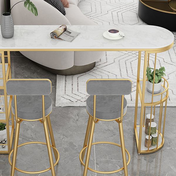 Luxurious Irregular Shape Bar Table Set 1/3 Pieces Sintered Stone Counter Table Set