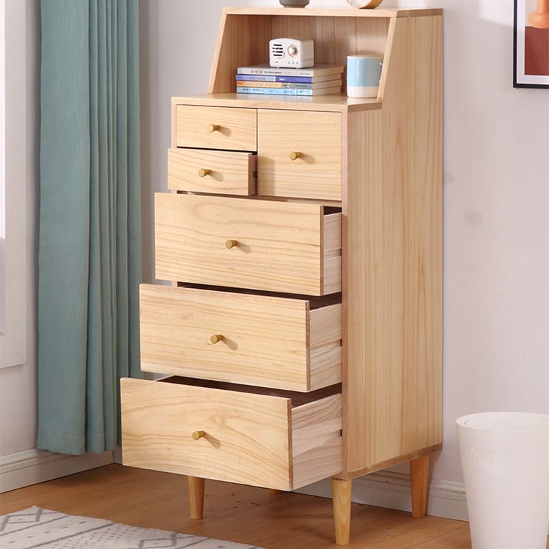 15.74" Wide Accent Chest with Straight Legs Contemporary Chest with 6 Drawers