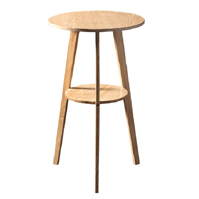 Modern Round Wood Counter Table 1/3 Pieces Bar Table Set for Cafe