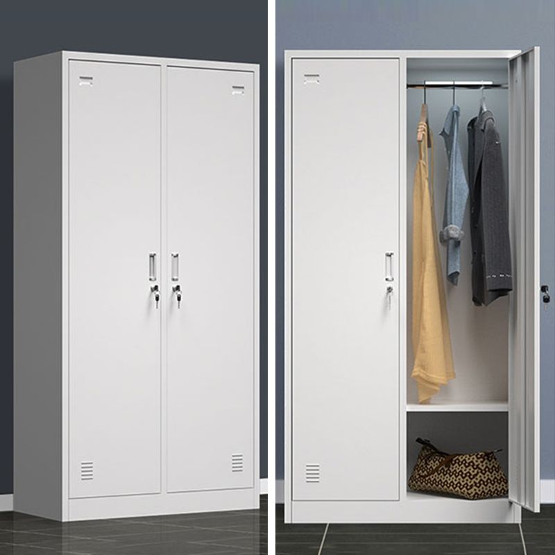 Metal Contemporary Cabinet for Home Grey Steel Storage Cabinet