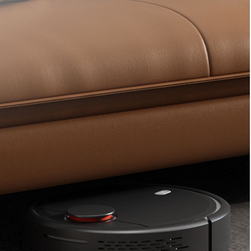 Black/grey Leather Sofa Armrest and Cushioning Back Sponge/latex Seat Filling Sofa Bed