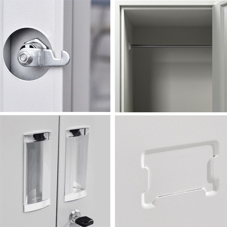 Metal Contemporary Cabinet for Bathroom White Steel Storage Cabinet