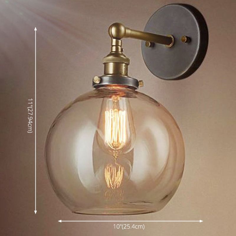 Luz de luz armada de 1 luces Lighture European Retro Style Glass Donces