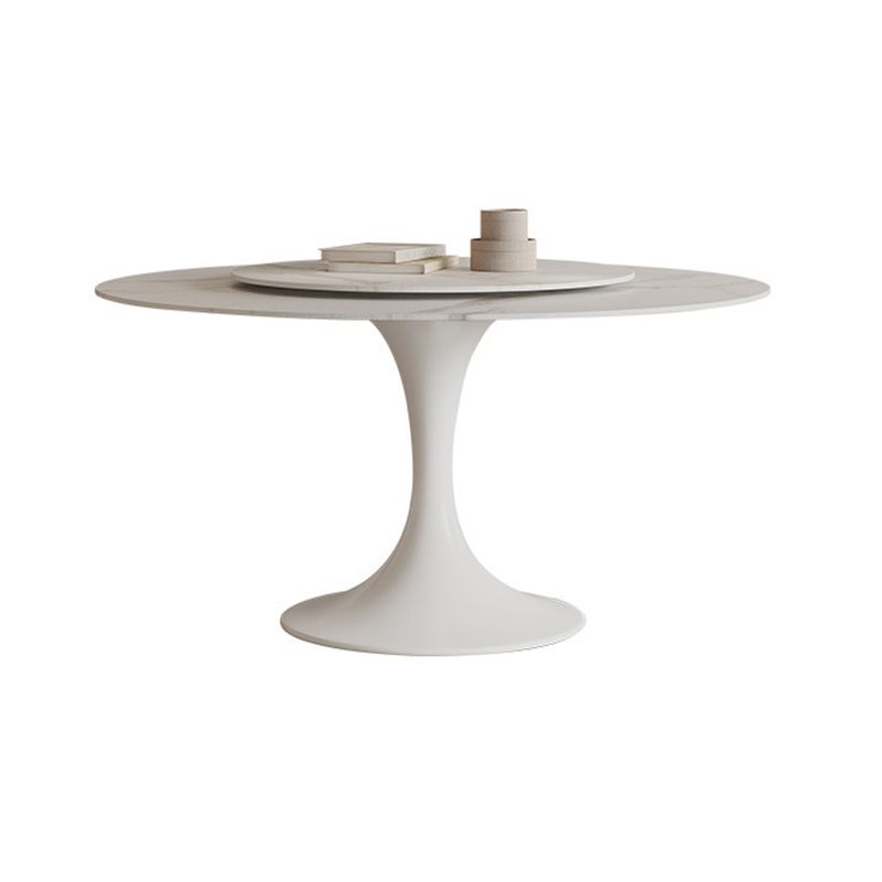 Modern Pure White Stone Dining Set Stone 1/4/5/7 Pieces Dining Furniture for Home