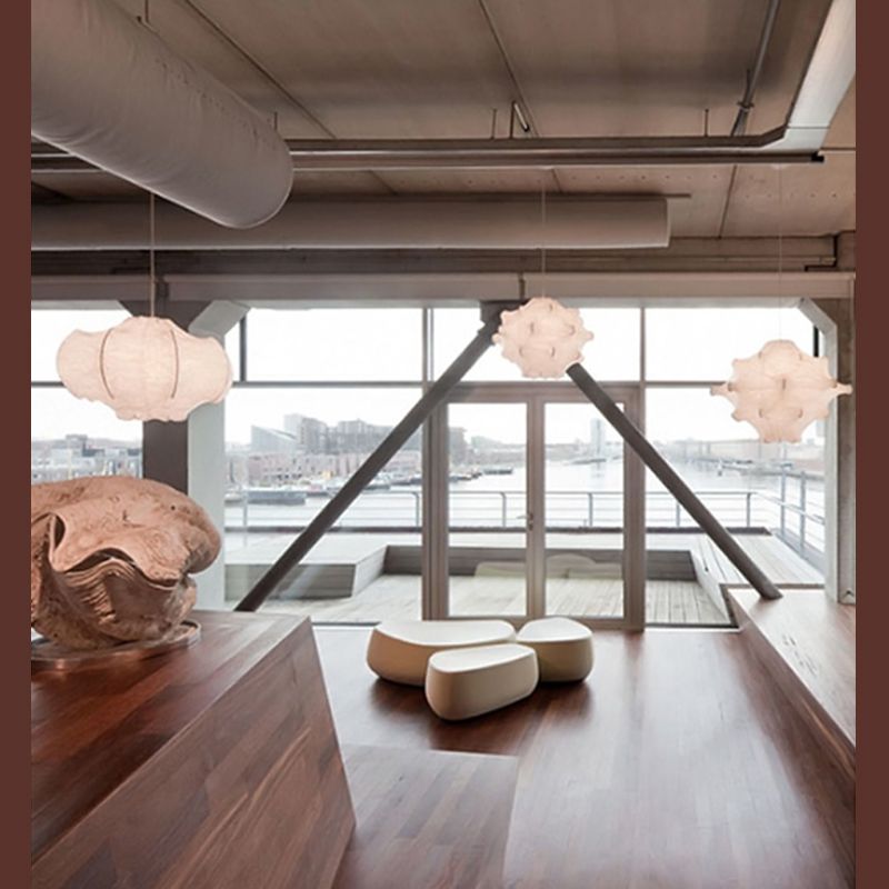 Accesorio de iluminación colgante sombreado tela moderna kit de luz colgante para sala de estar