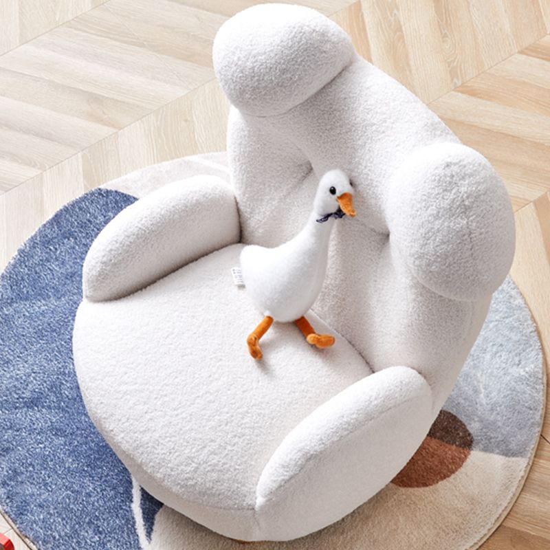 Wool Blend Arm Chair Basic Four Leg Accent Armchair for Living Room, Bedroom