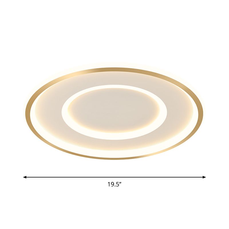 Extra Thin Star/Square/Triangle Flush Light Contemporary Metal Polished Gold LED Ceiling Mount Lamp for Baby Room