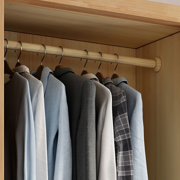 Rubberwood Wardrobe Closet Sliding Contemporary Wardrobe Armoire