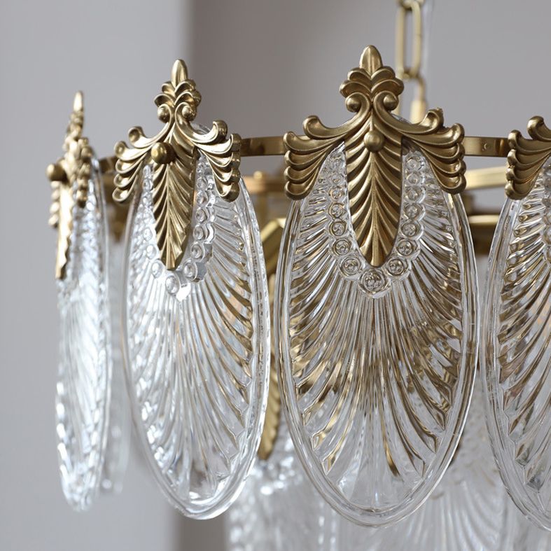 Luminaire de lustre en plumes