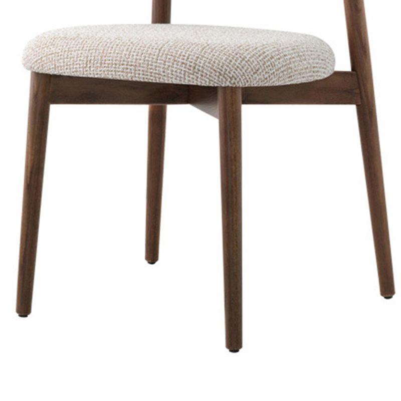 Upholstered Linen Fabric Dining Chair Contemporary Kitchen Dining Side Chair