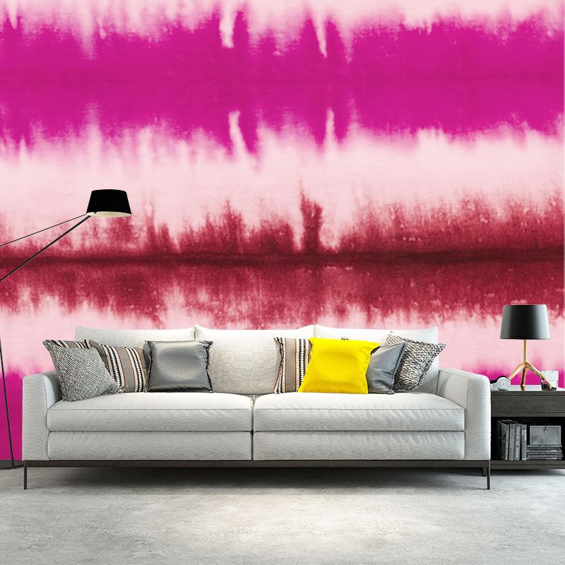 Tie Dye Belt Drawing Mural Artistry Water-Proof Bedroom Wall Covering, Made to Measure