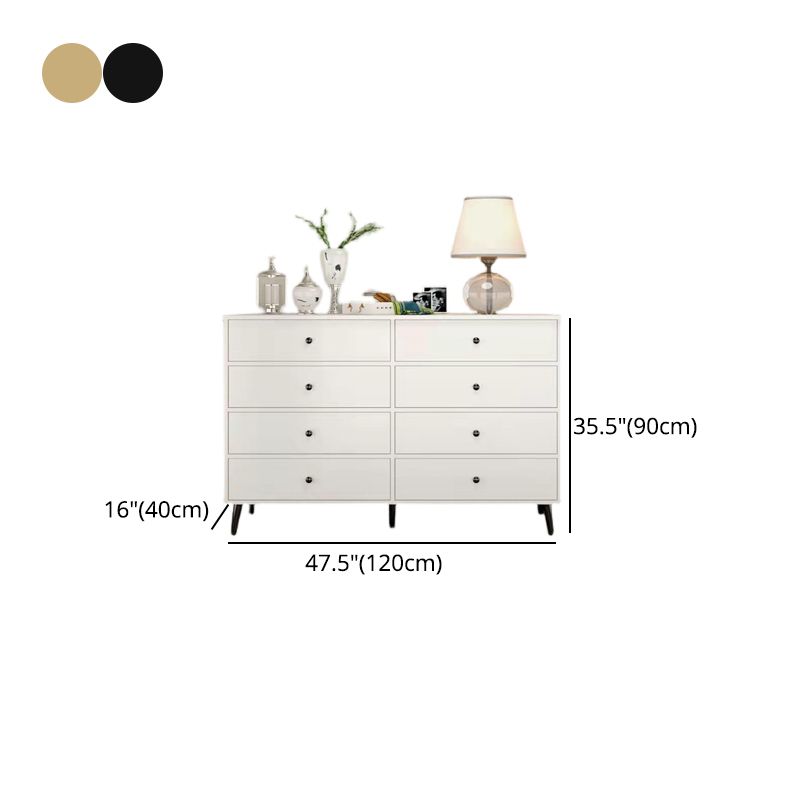 Modern Accent Chest with Straight Legs and Drawers Storage Cabinet
