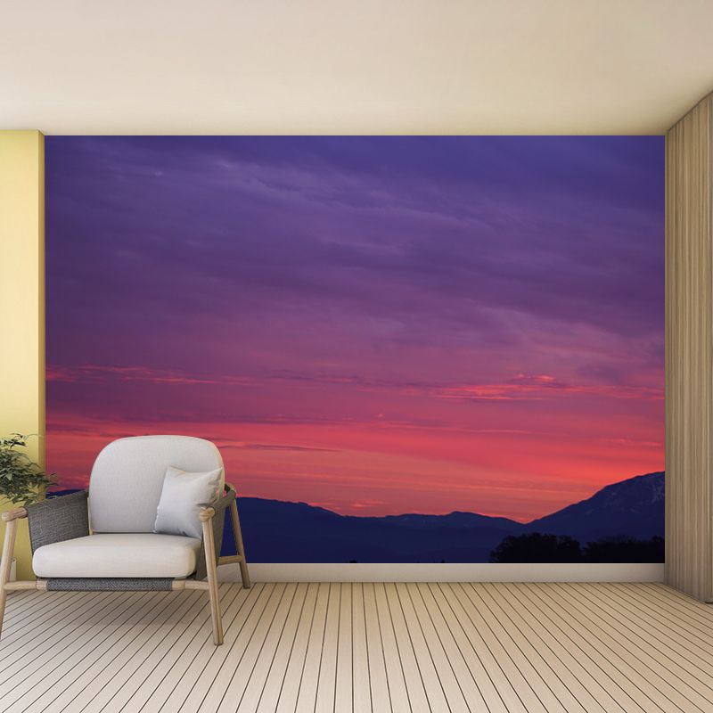 Sunset Sky Wall Murals Contemporary Wall Art for Bedroom, Moisture Resistant