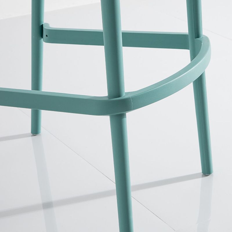 Modern Plastic Counter & Bar Stool Low Back Footrest Stool for Coffee Shop
