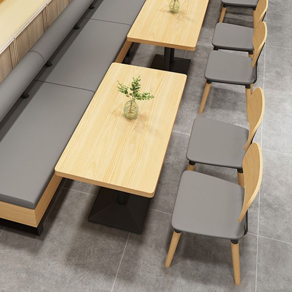 Mesa de comedor de estilo industrial, colección de comedor de madera maciza de pino para interiores